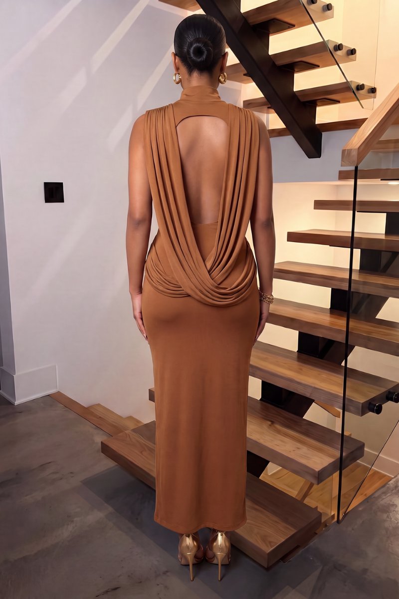 Sophia Open Back Maxi Dress